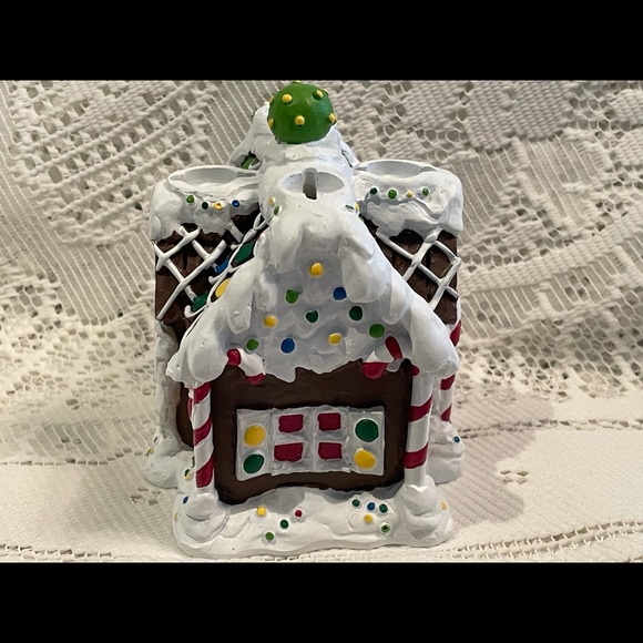 Vintage Gingerbread House Pate Set, 4 Decorative knives Sit in House - Picture 7 of 12